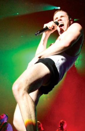 Scissor Sisters leadman Jake Shears singing