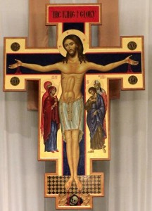 jesus hung penis showing Catholic painting