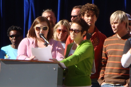 lesbians speaking at marriage support rally